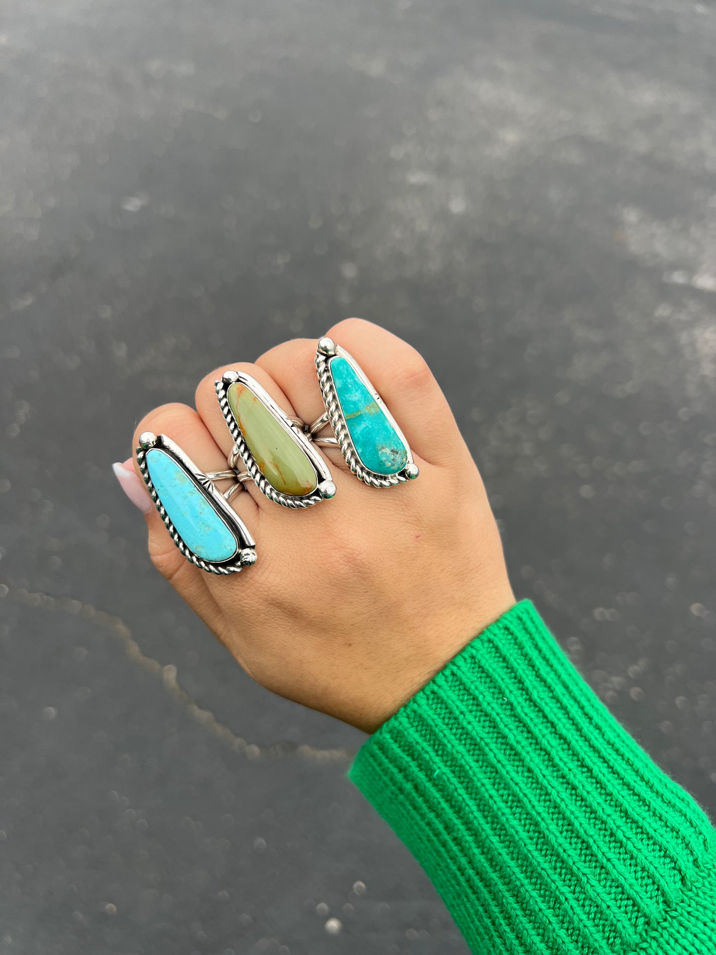 The Olivia Authentic Turquoise and Sterling Silver Statement Ring