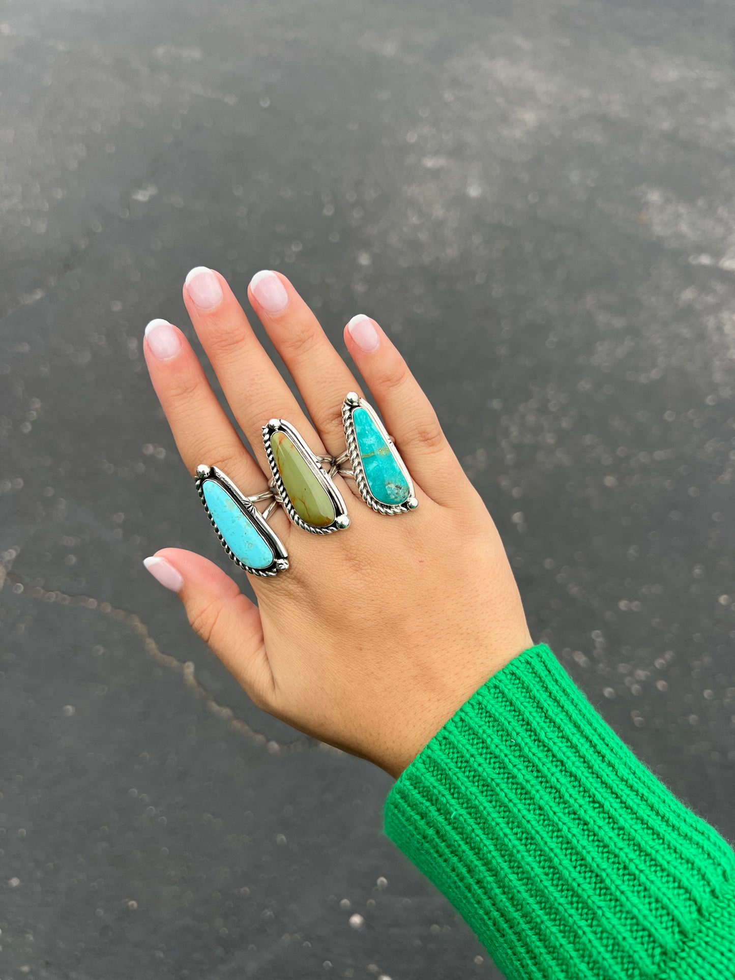 The Olivia Authentic Turquoise and Sterling Silver Statement Ring