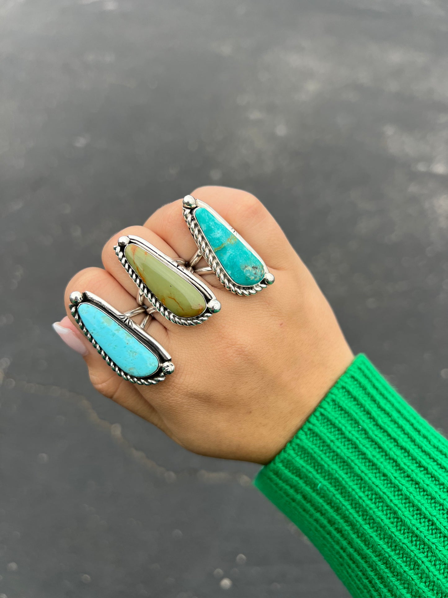 The Olivia Authentic Turquoise and Sterling Silver Statement Ring