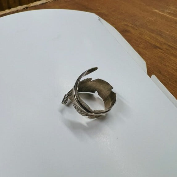 OG Sterling Silver Feather Wrap Ring