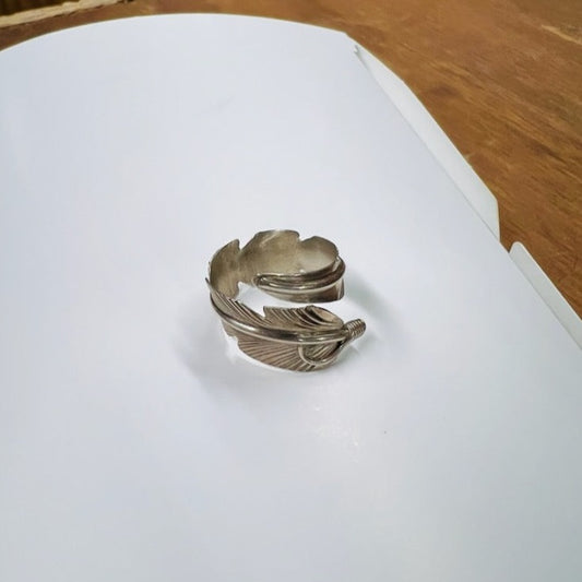 OG Sterling Silver Feather Wrap Ring