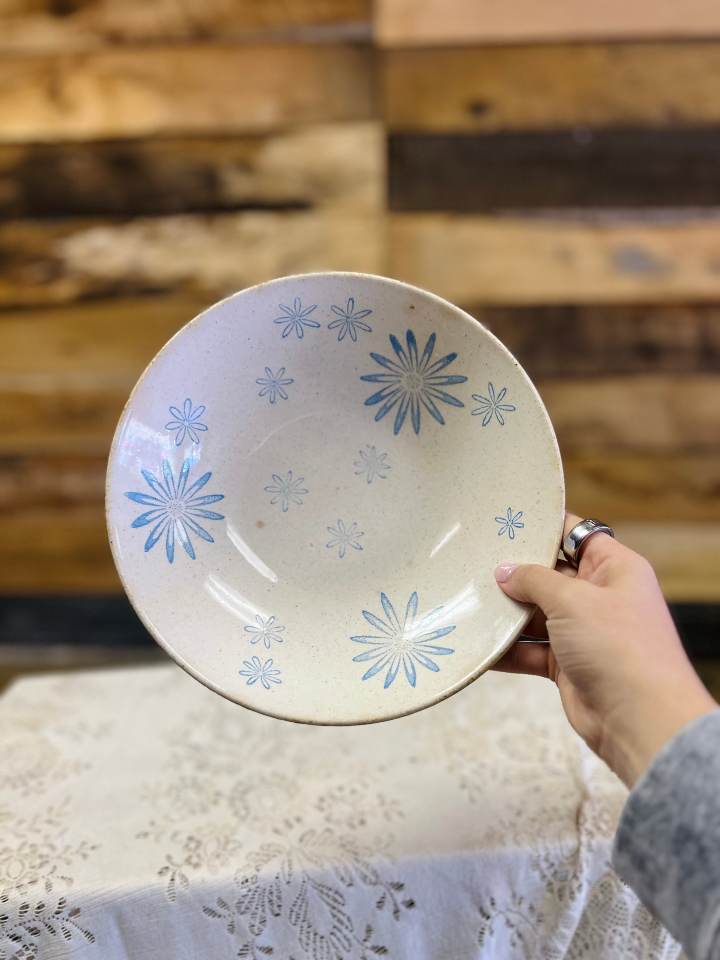 Vintage Blue Flowers Royal China Serving Bowl