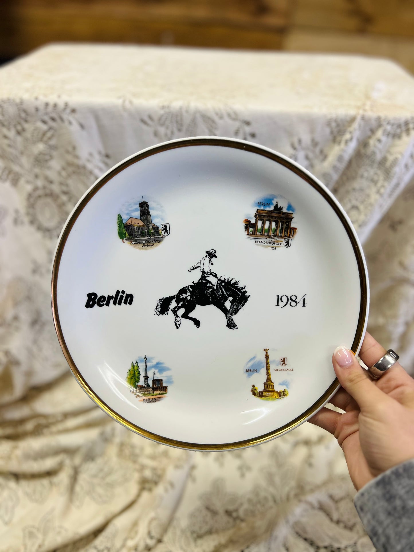 Vintage 1984 Berlin Souvenir Plate