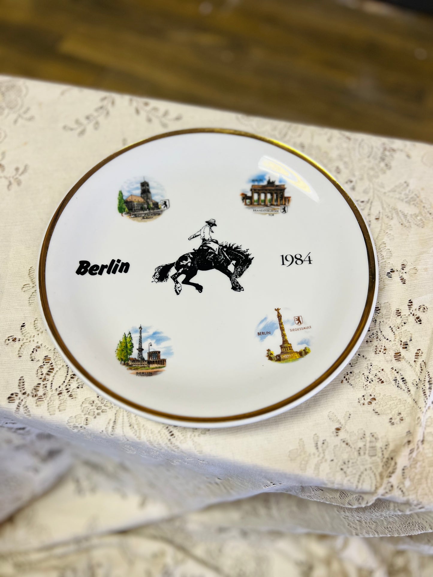 Vintage 1984 Berlin Souvenir Plate