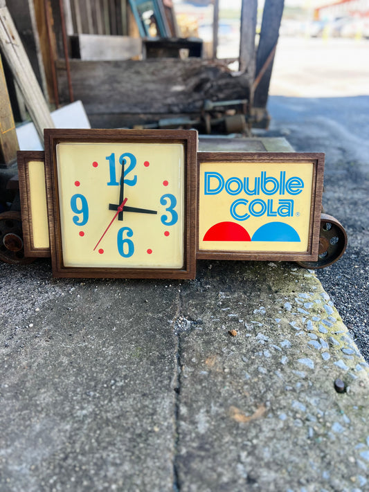 Vintage Double Cola Horizontal Clock