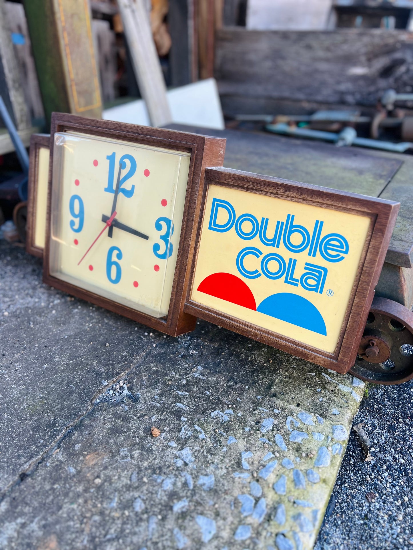 Vintage Double Cola Horizontal Clock