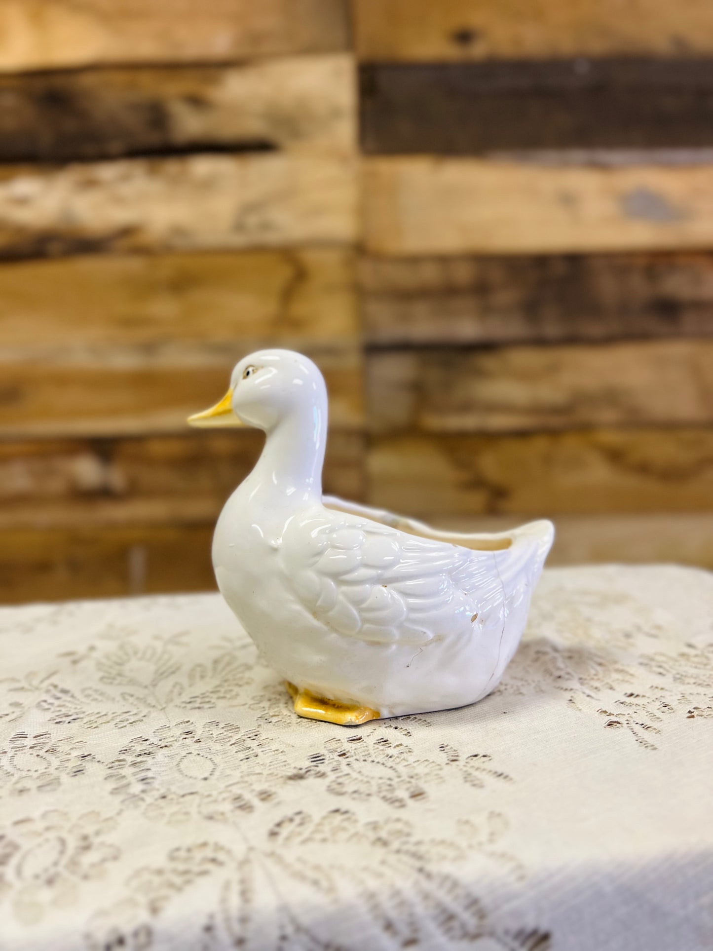 Vintage Duck Ceramic Planter