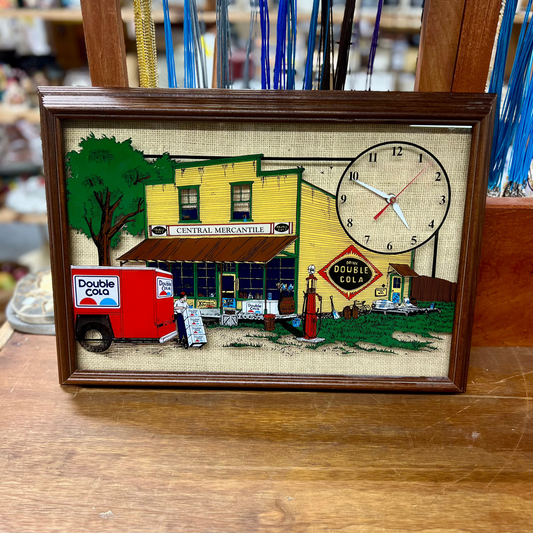 Double Cola Clock with Store and Delivery Truck, Battery Operated Hanover