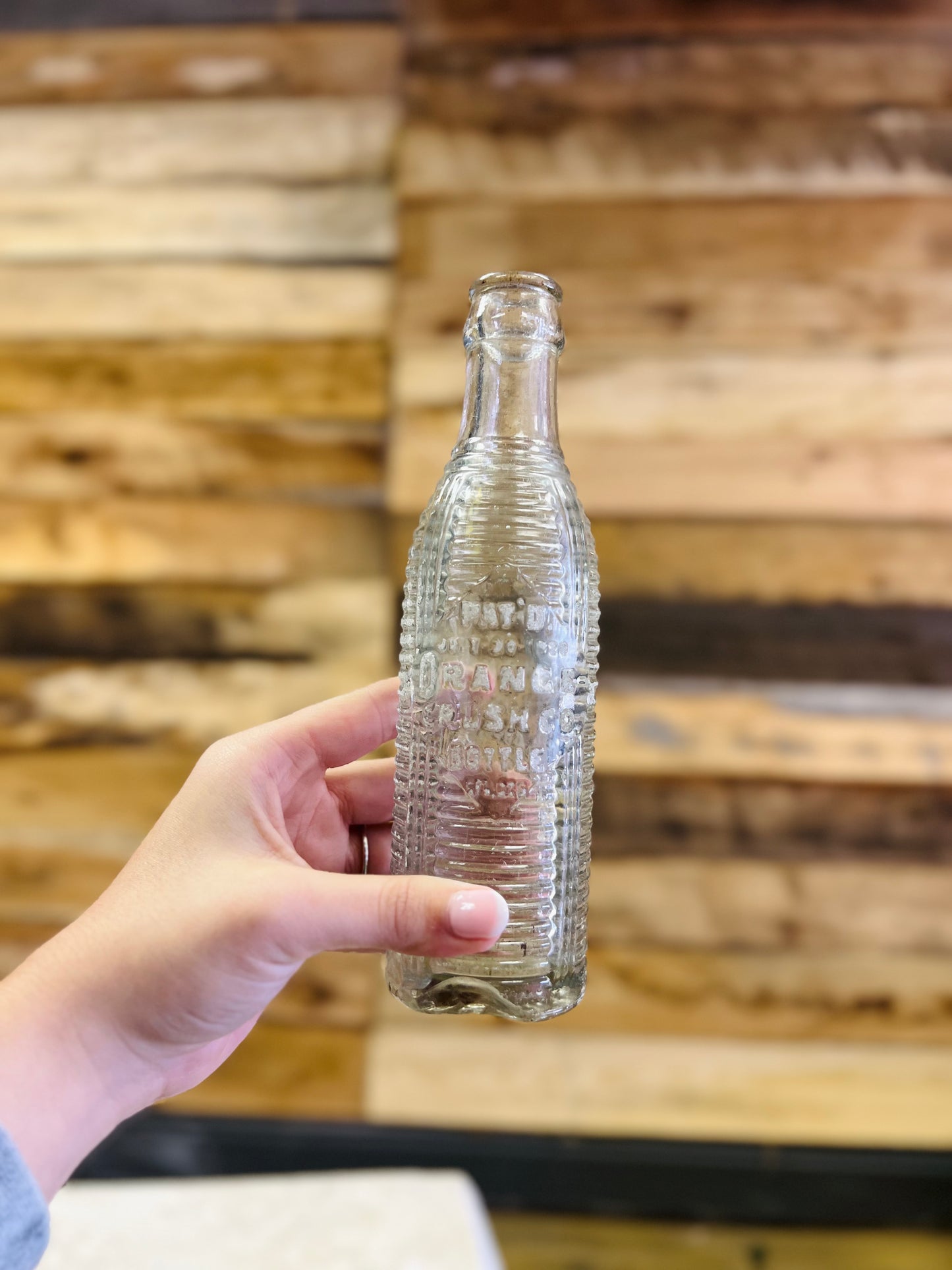 Vintage Orange Crush Glass Bottle E-Town Bottling Works