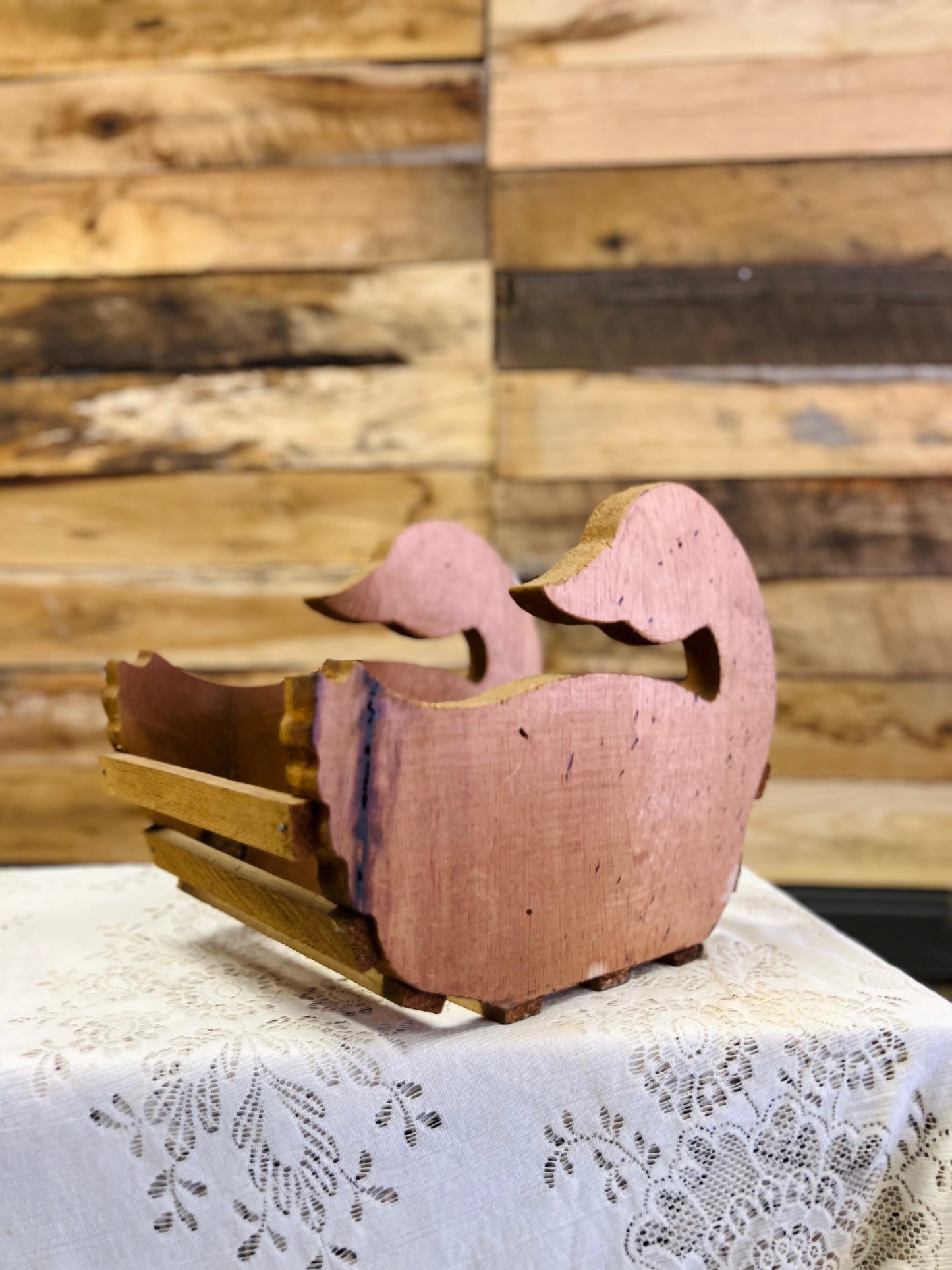 Vintage Goose/Duck Wood Napkin Holder