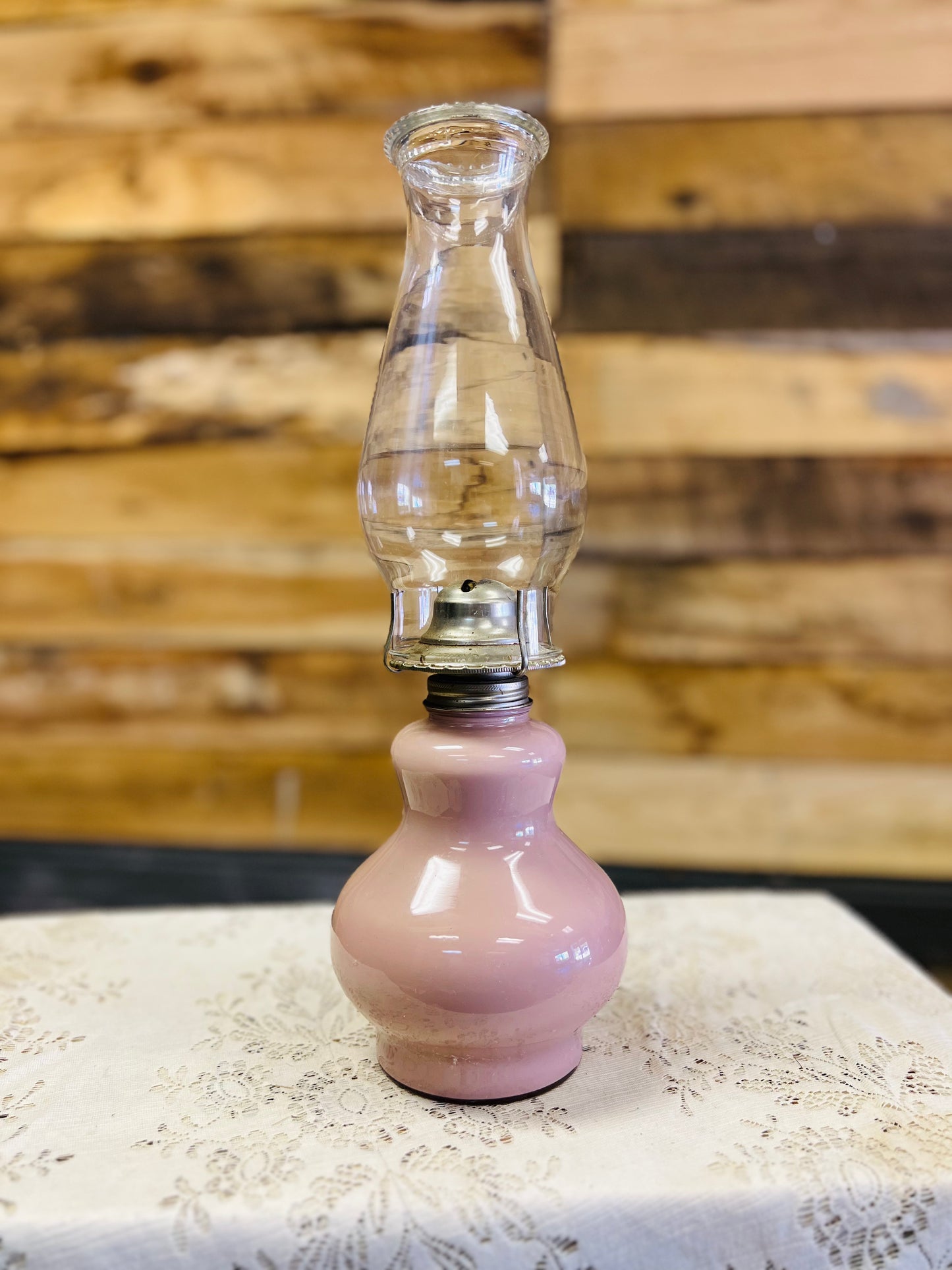 Vintage Kaadan Ltd Duck Geese Pink Oil Lamp
