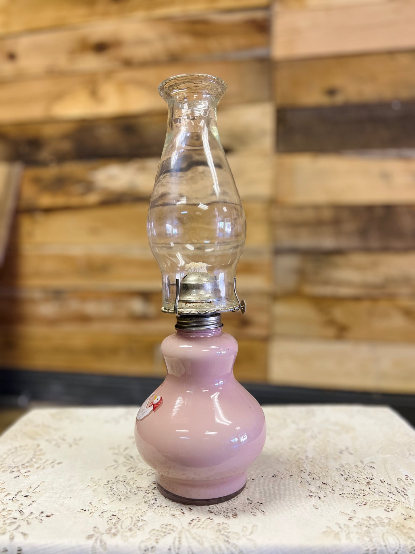 Vintage Kaadan Ltd Duck Geese Pink Oil Lamp