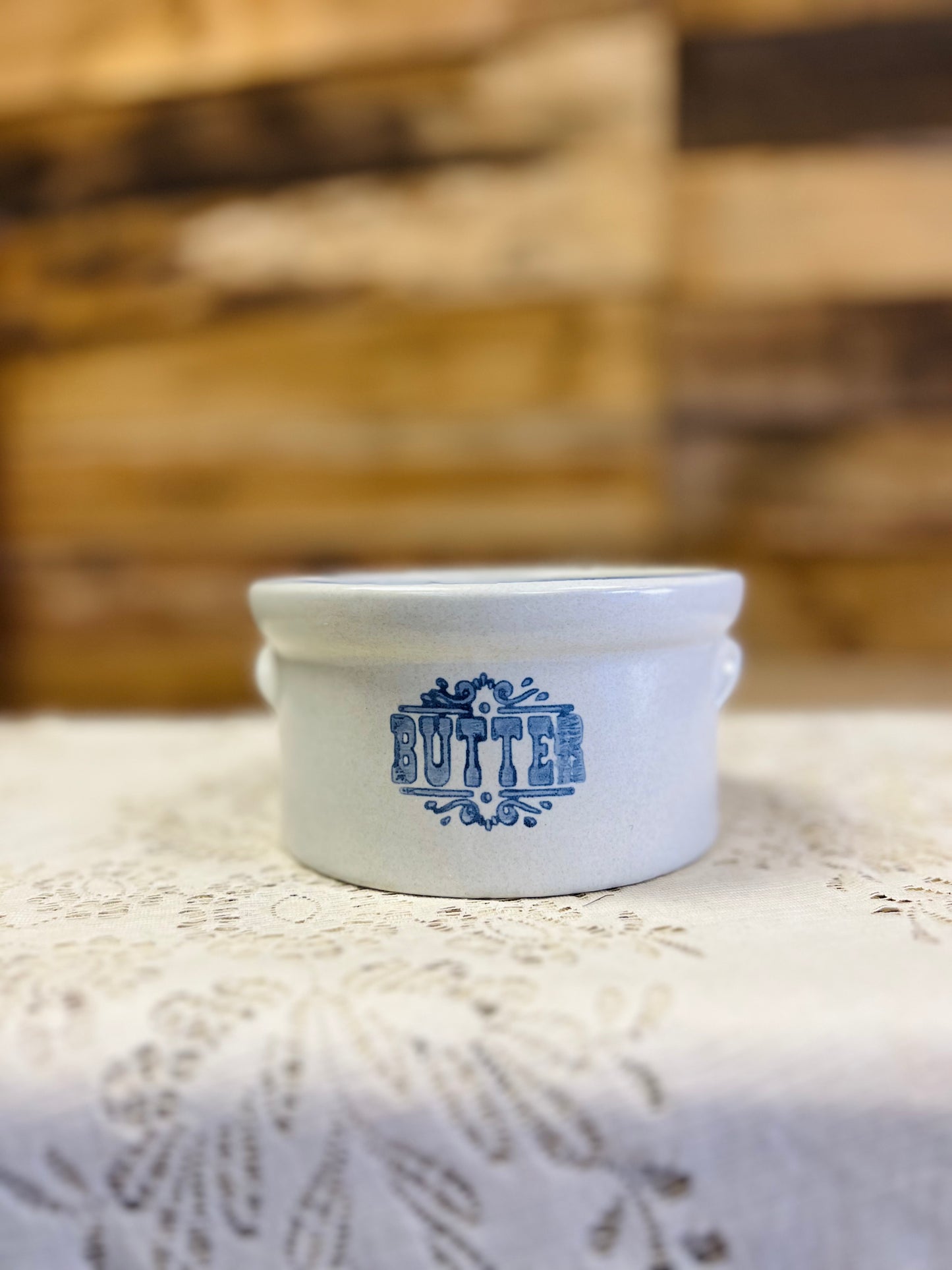 Vintage Pfaltzgraff Yorktowne Blue Butter Crock