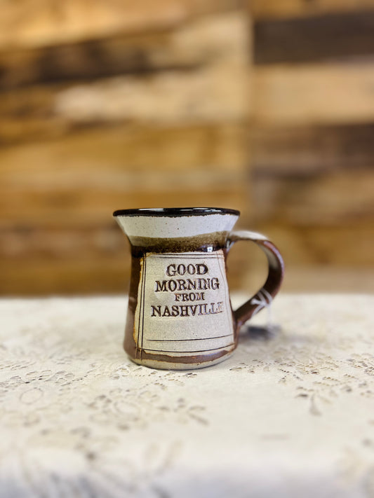 Vintage Handmade Good Morning From Nashville Pottery Mug