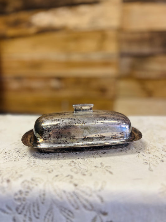 Vintage Reed & Barton Silver Butter Dish