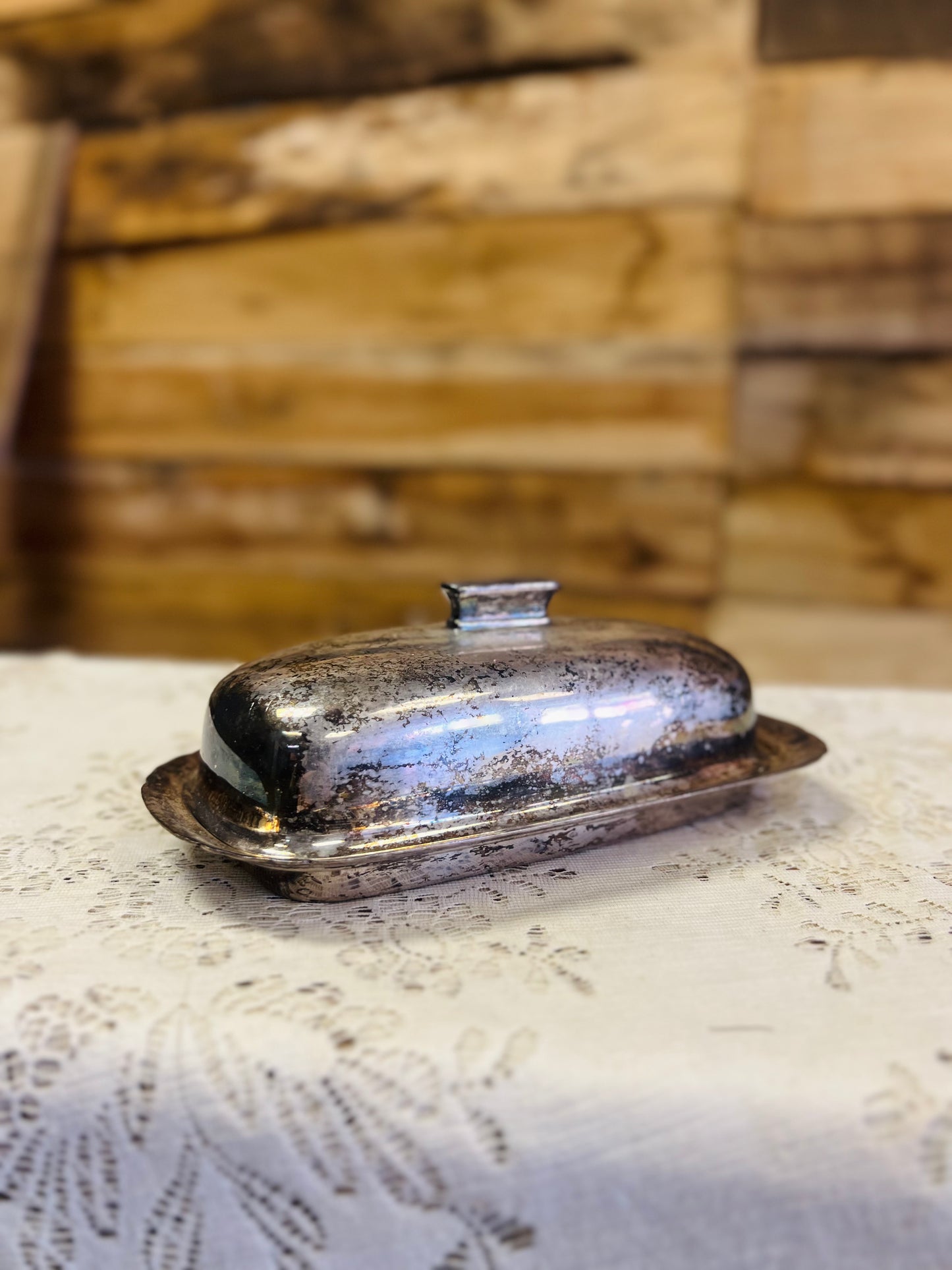 Vintage Reed & Barton Silver Butter Dish
