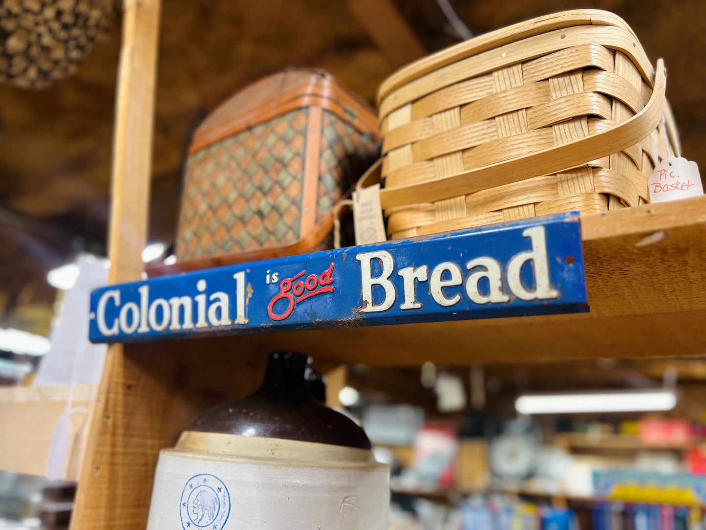 Vintage Colonial is good Bread Door Push Bar