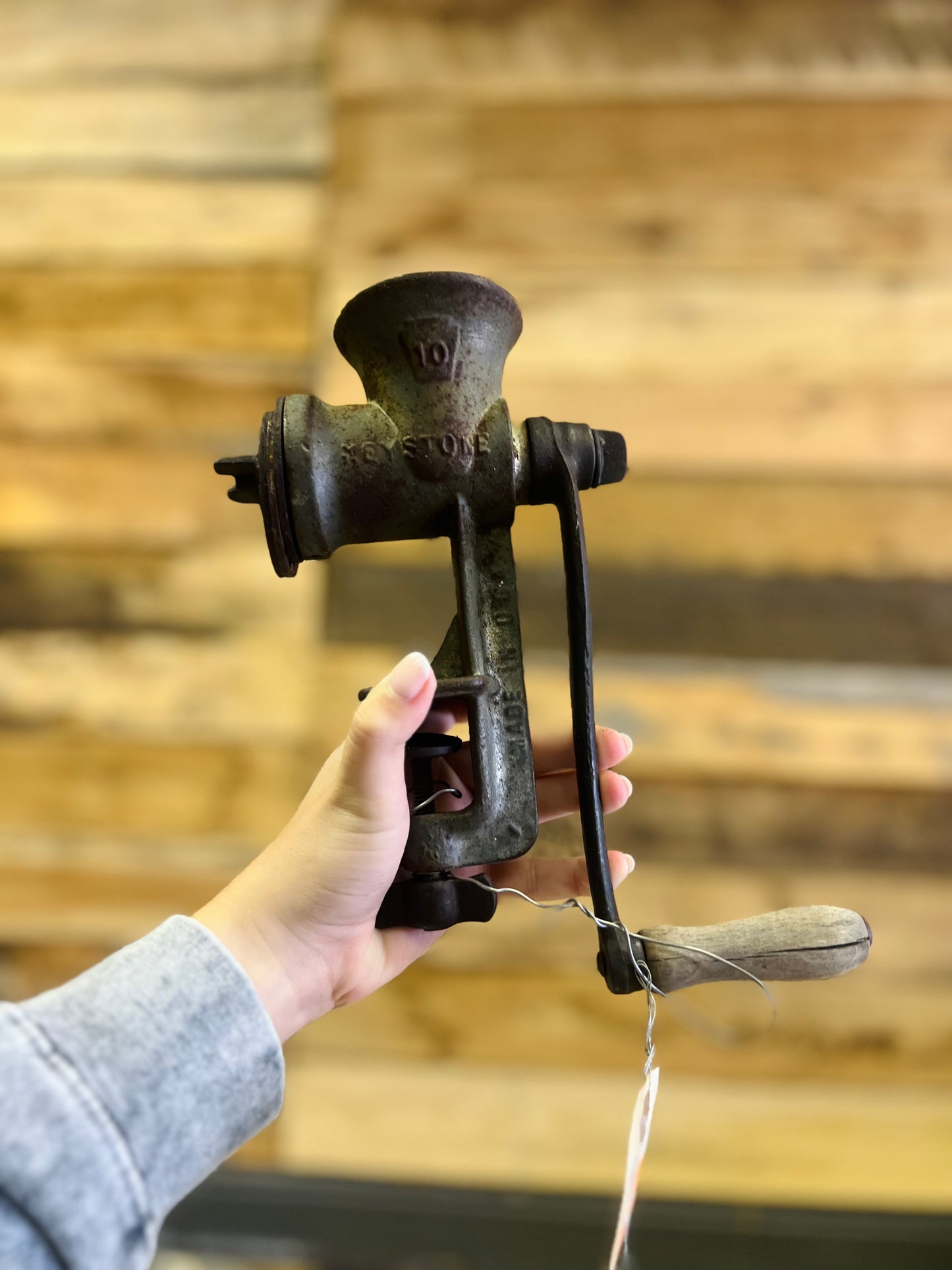 Vintage Keystone No. 10 Hand Crank Meat Grinder