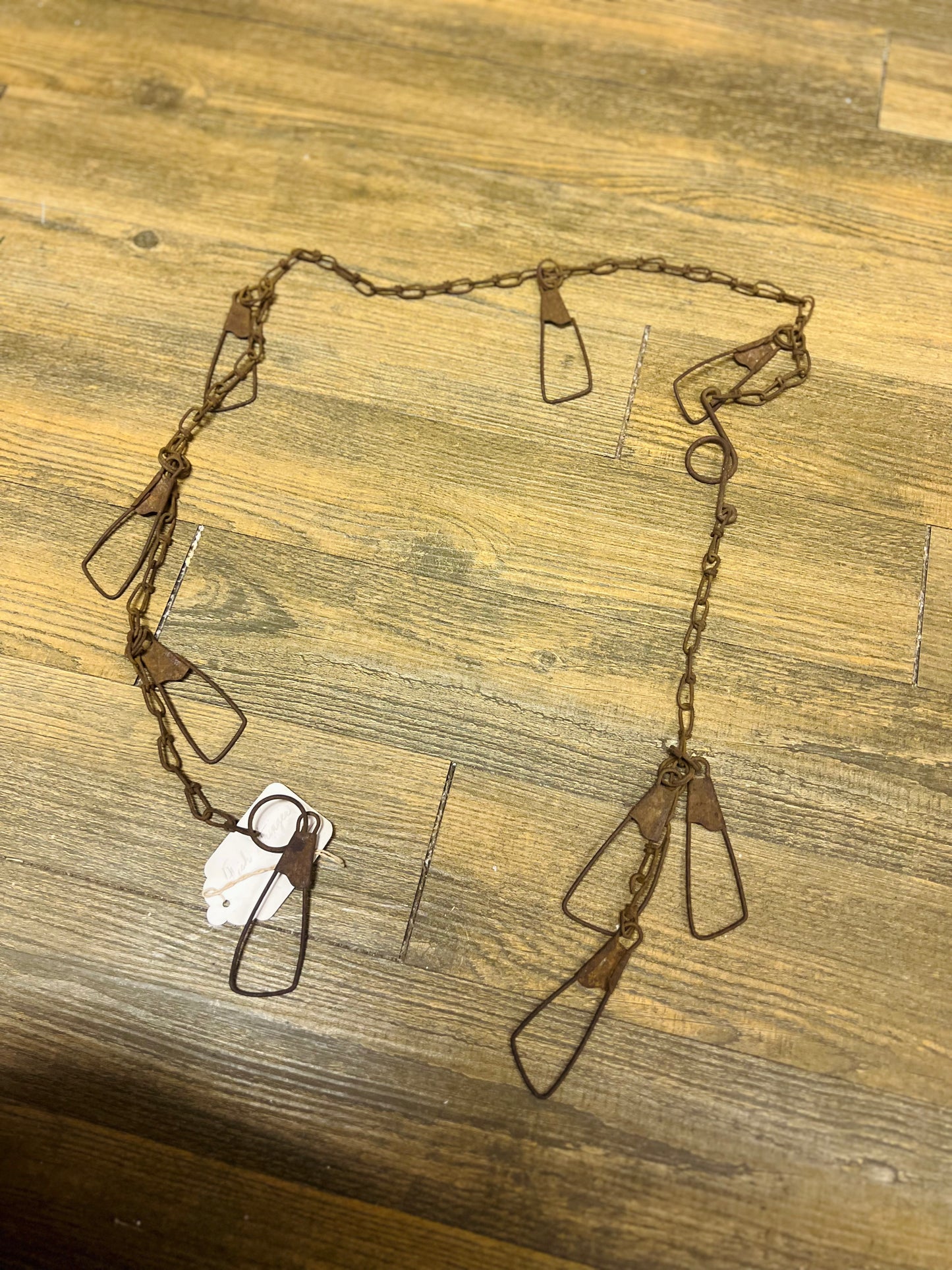 Vintage Metal Fish Stringer