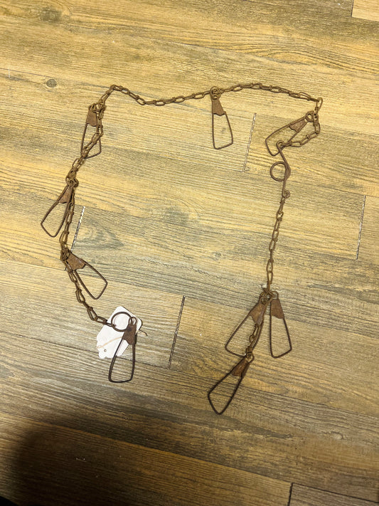 Vintage Metal Fish Stringer