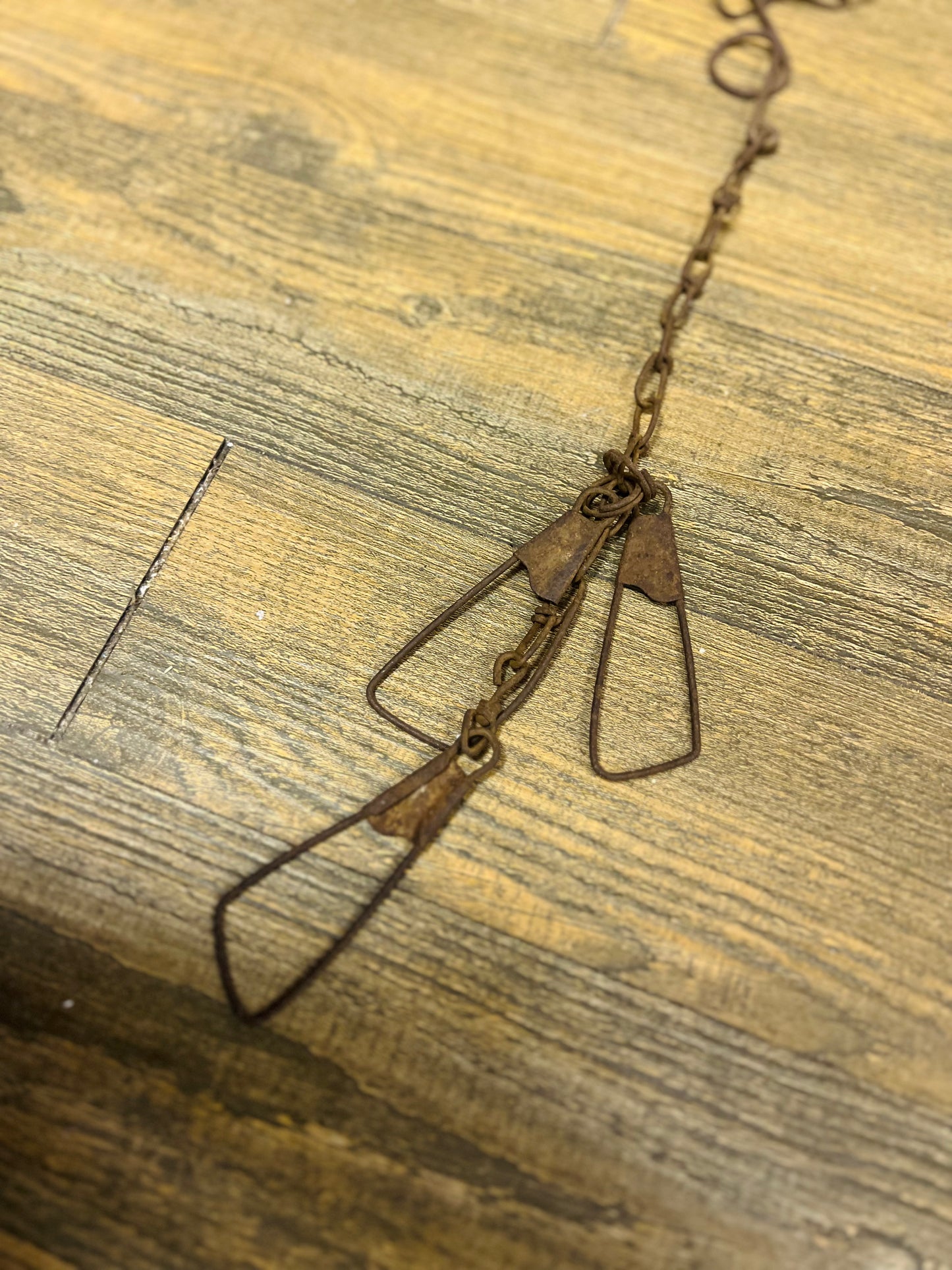 Vintage Metal Fish Stringer