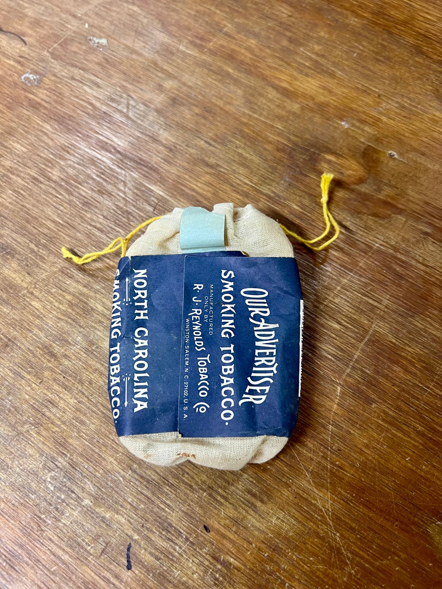 Vintage R.J. Reynolds Tobacco Smoking Tobacco Our Advertiser Cloth Bag
