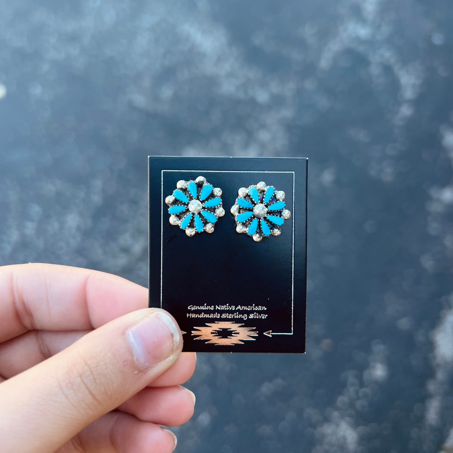 The Everyday Genuine Turquoise Cluster Earrings