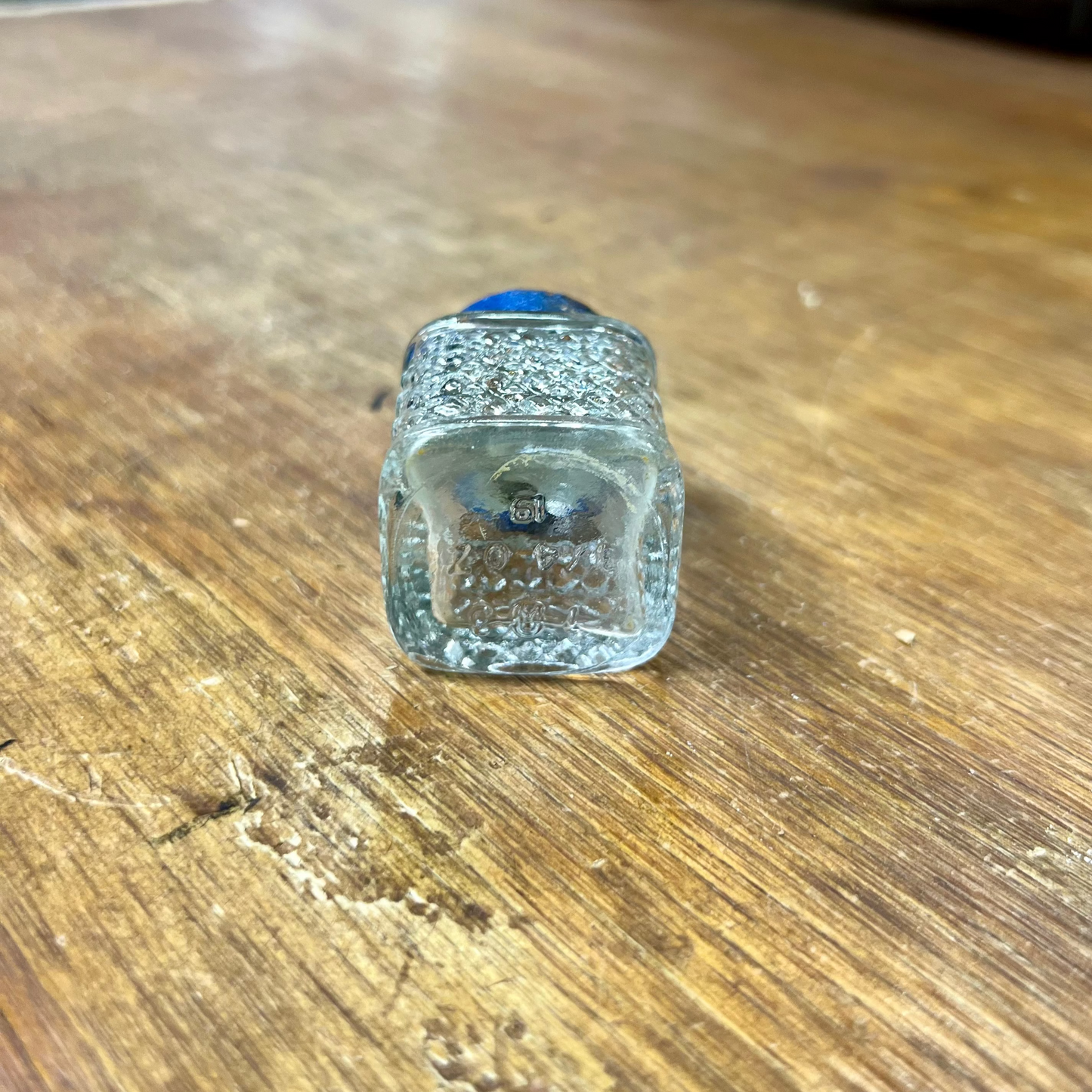 Vintage Sanfords Penit Glass Fountain Pen Ink Jar