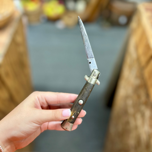INOX Italian Transitional Stiletto Vintage 1960s switchblade knife