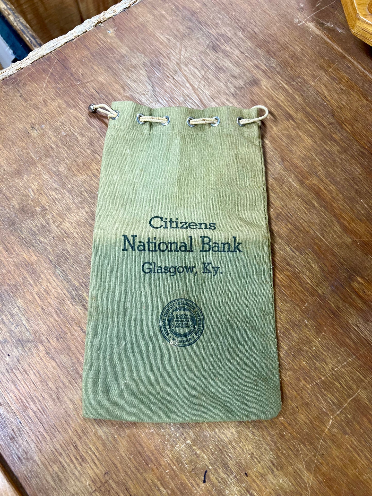 Citizens National Bank Glasgow, Ky Money Bag