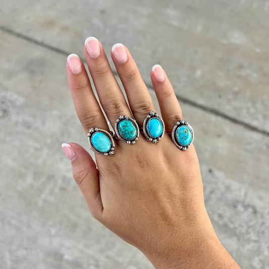 The Laramie Genuine Turquoise and Sterling Silver Ring