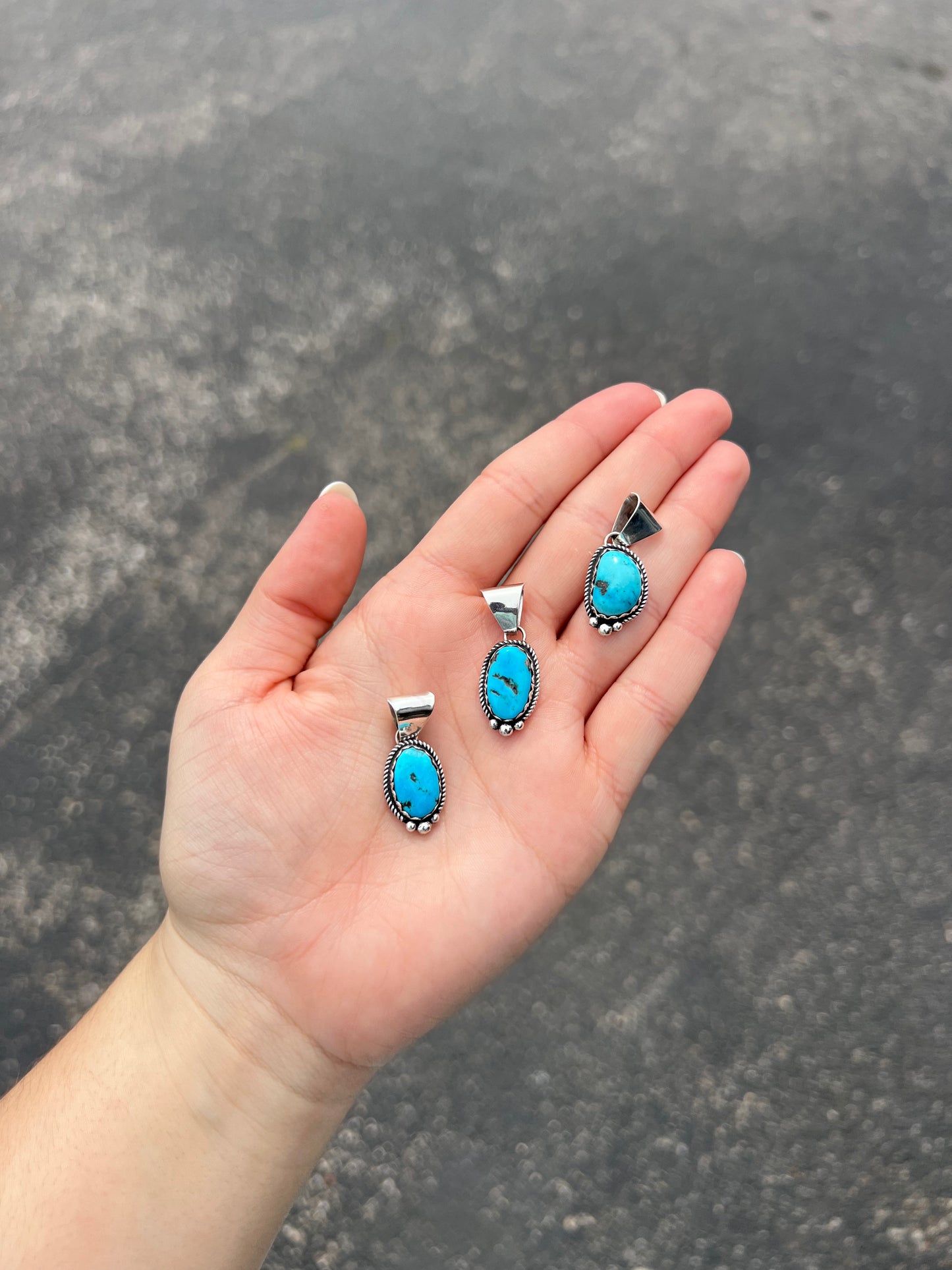 The Blair Genuine Kingman Turquoise Sterling Silver Pendant