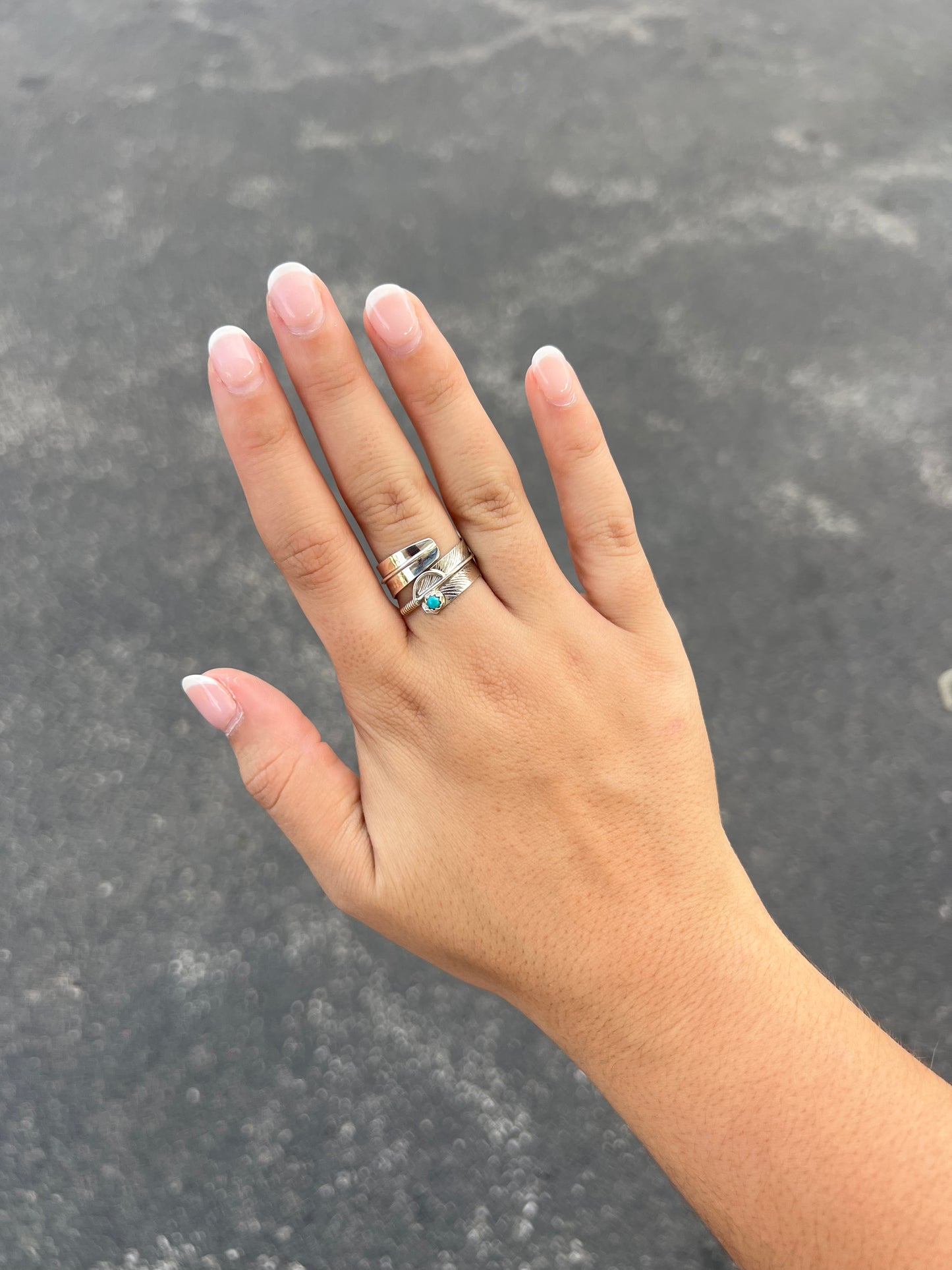 Turquoise Feather Wrap Ring *Adjustable*