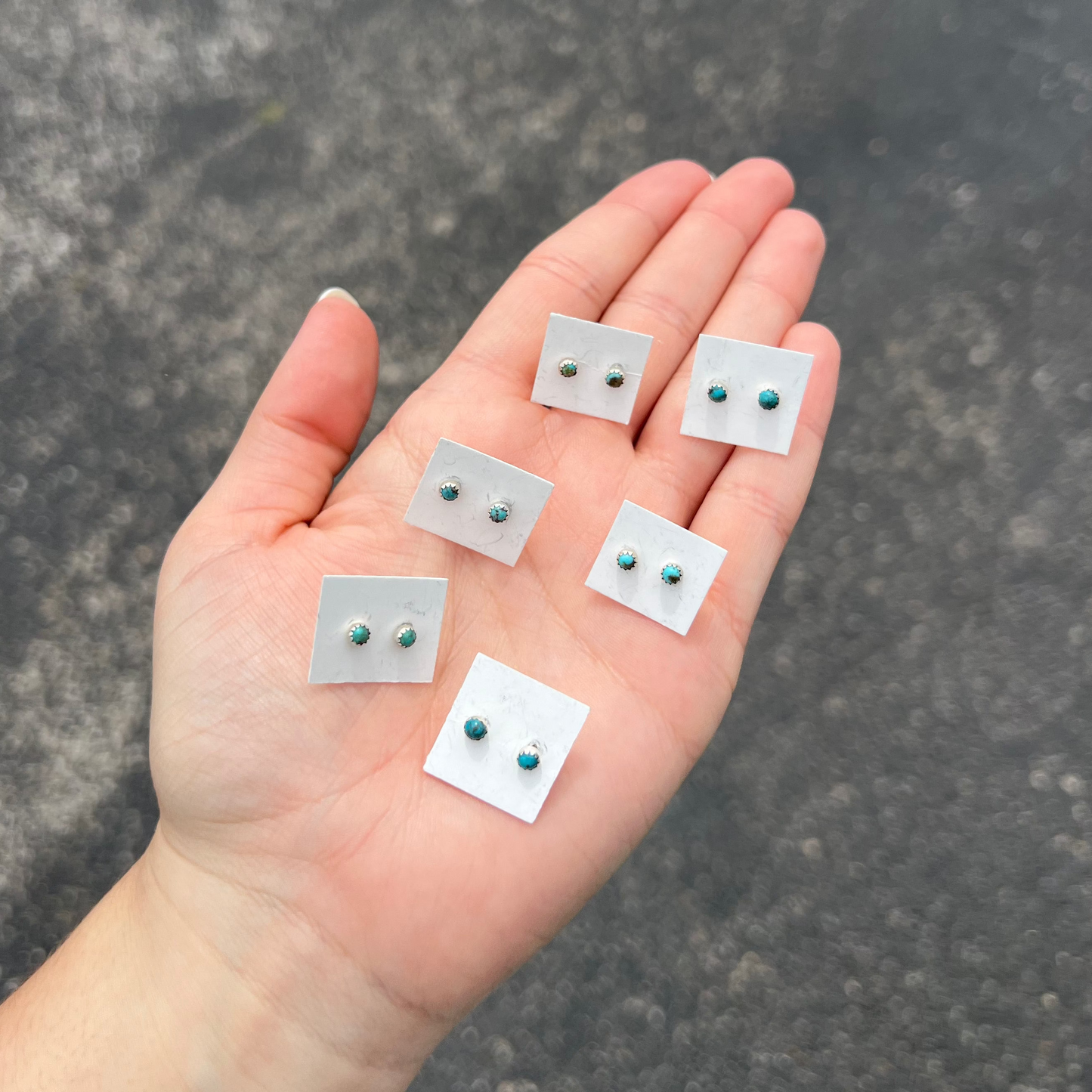 Navajo Handmade Mini Turquoise Studs