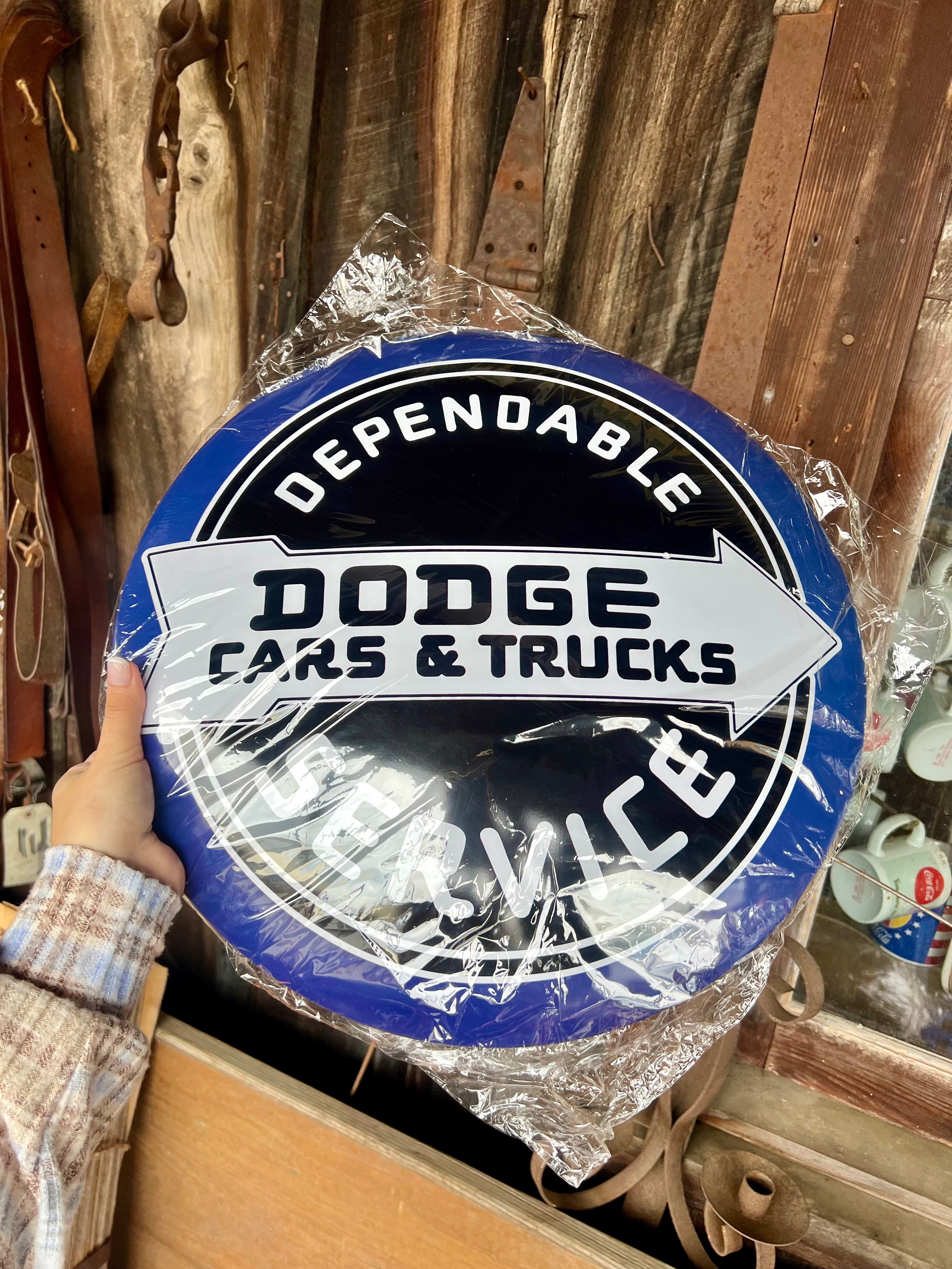 Dodge Cars & Trucks Dependable Service Dome Sign – The Olde General Store