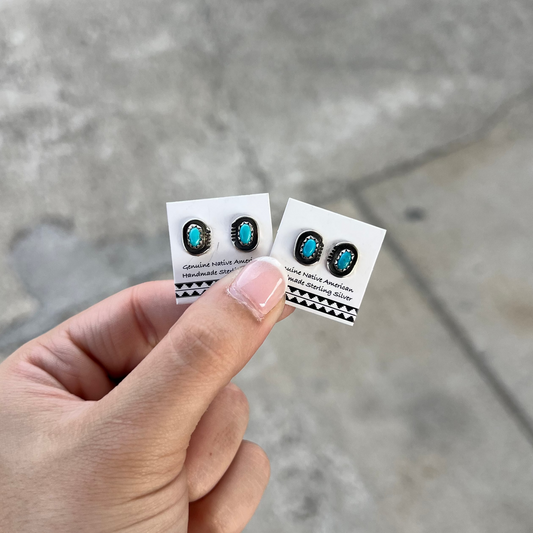 The Millie Kingman Turquoise Sterling Silver Stud Earrings