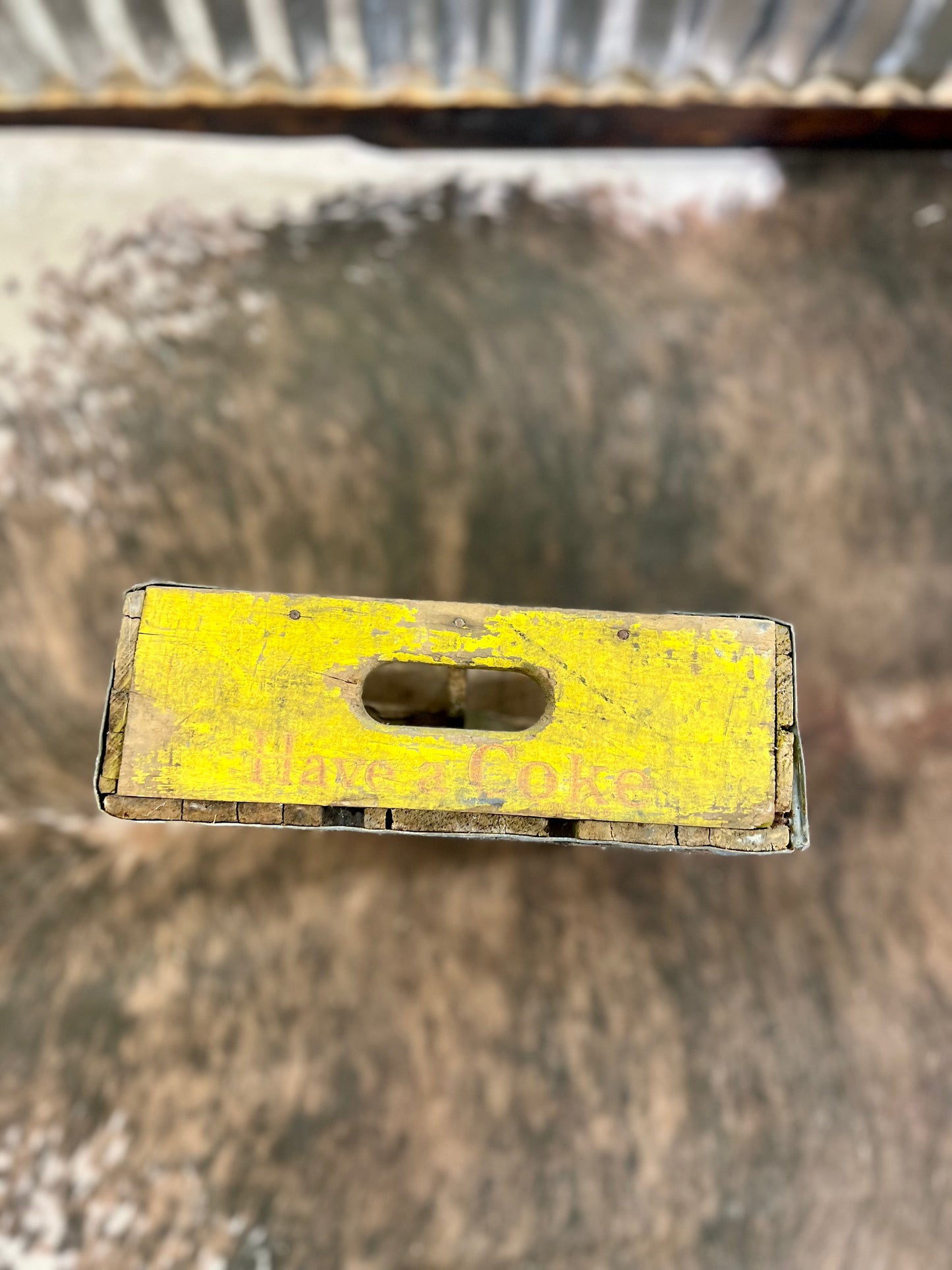 Vintage Yellow Coca Cola Crate