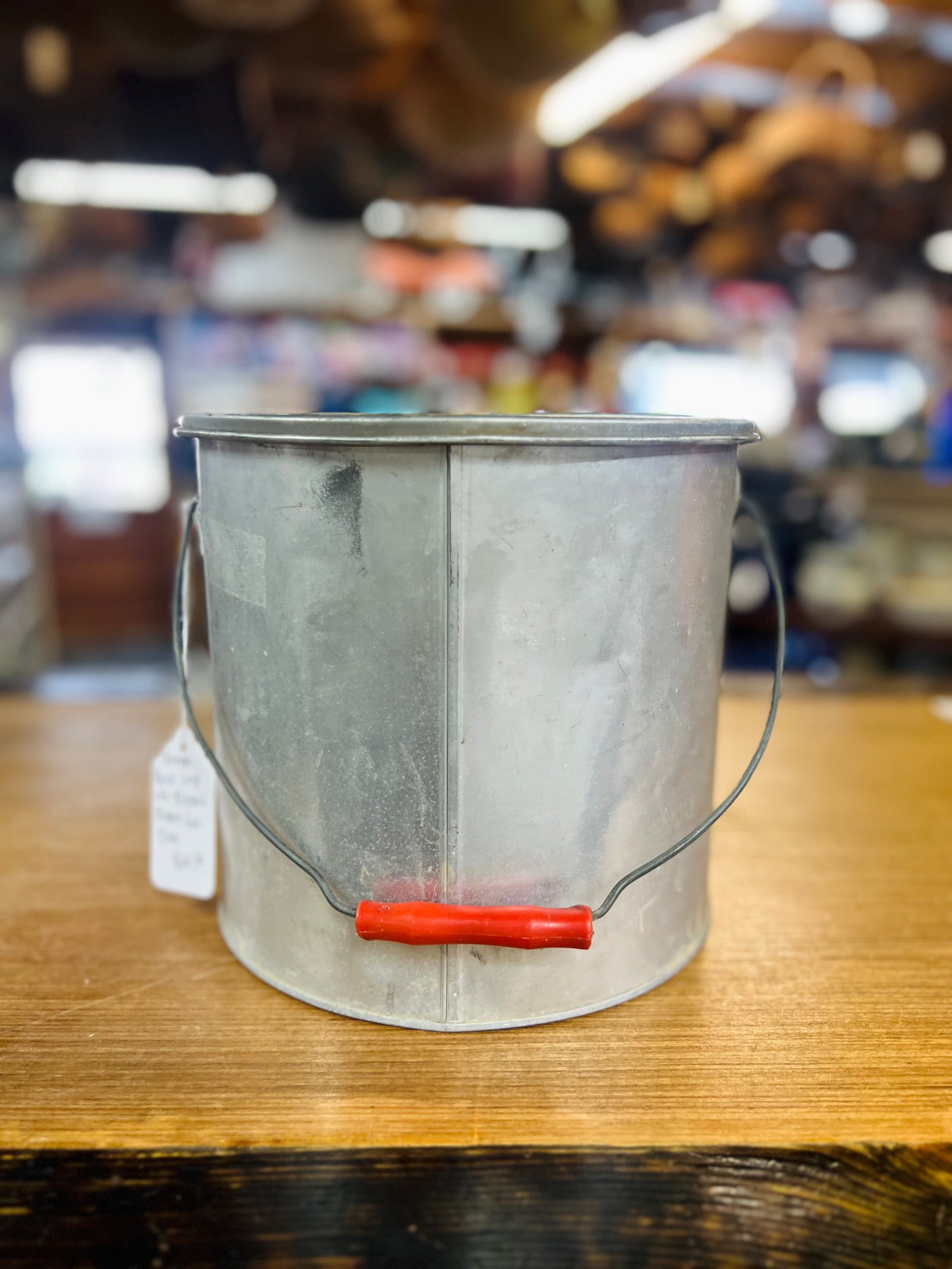 Vintage Metal Long Life Minnow Bucket Full Float