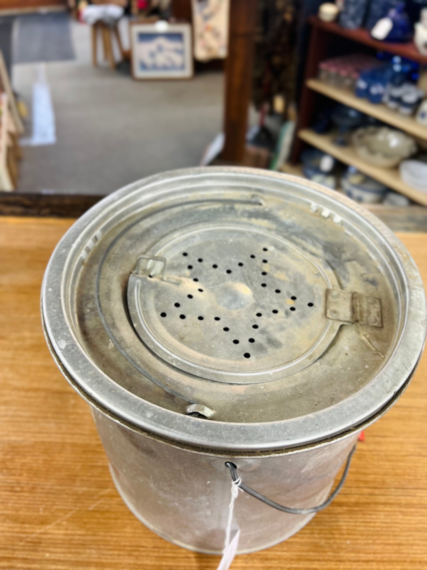 Vintage Metal Long Life Minnow Bucket Full Float