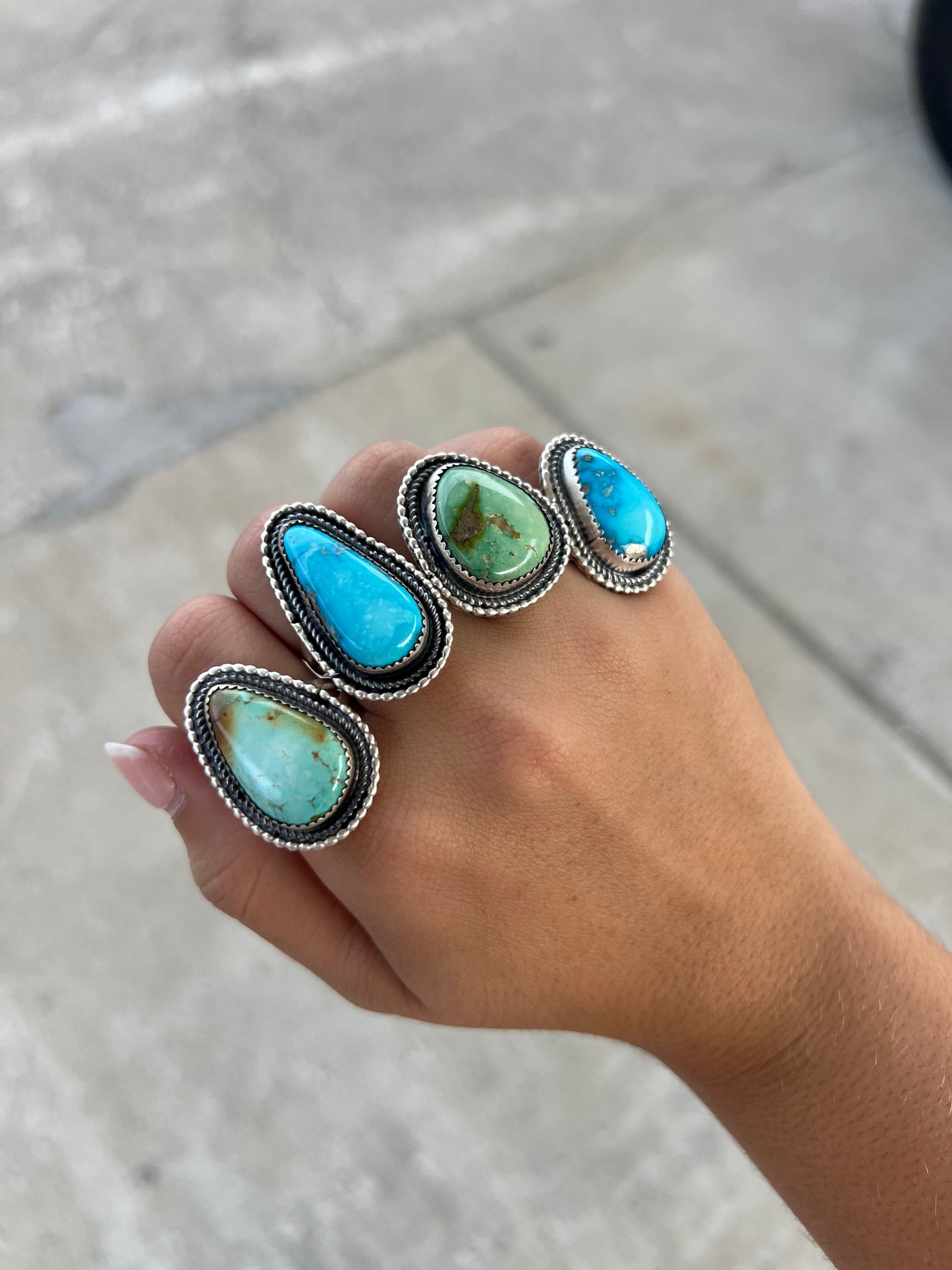 The Covington Genuine Turquoise Sterling Silver Ring
