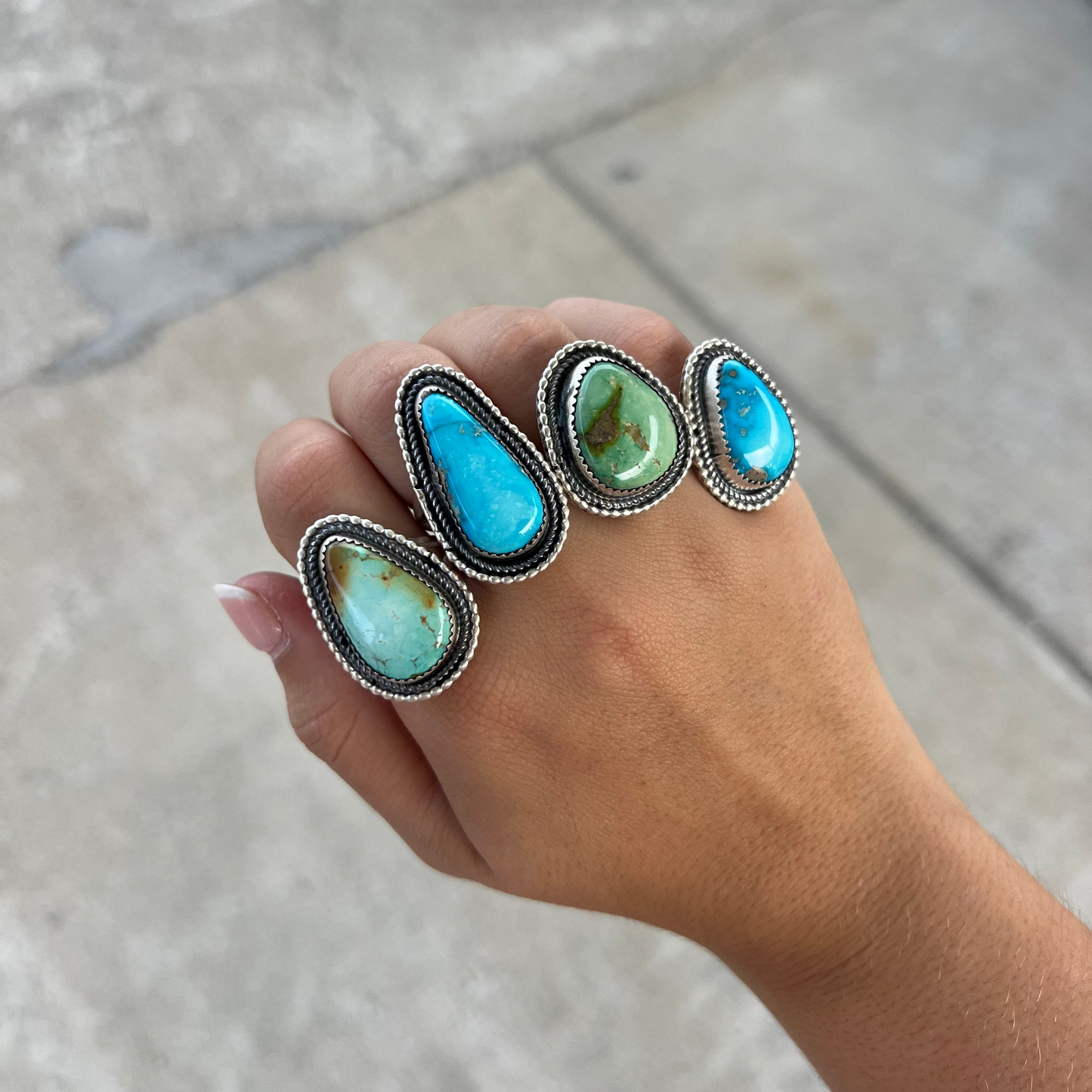 The Covington Genuine Turquoise Sterling Silver Ring