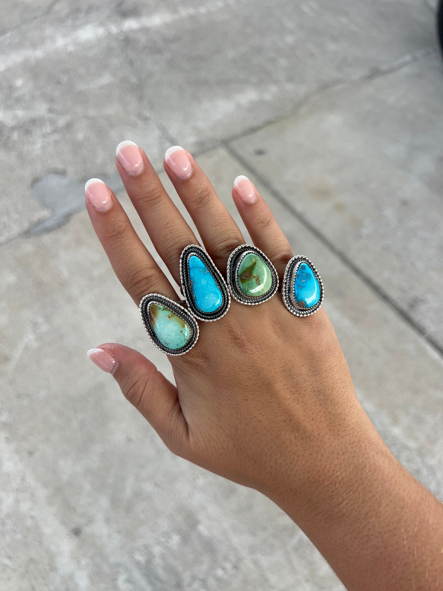The Covington Genuine Turquoise Sterling Silver Ring