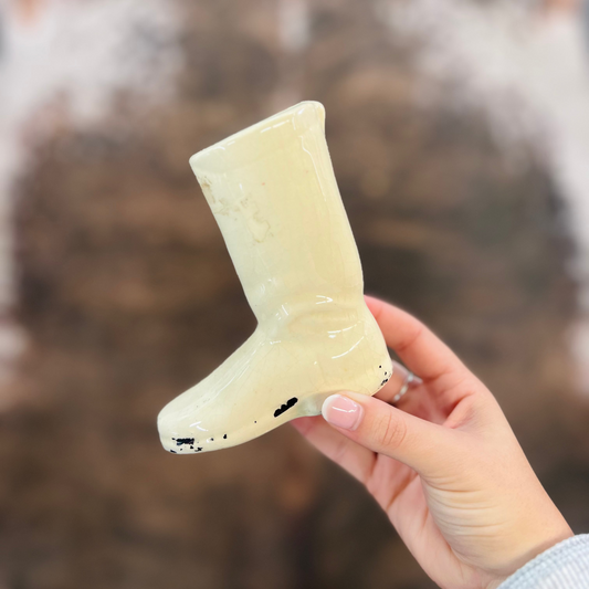 Vintage Ceramic Boot Vase Planter