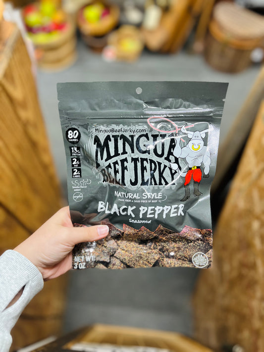 Mingua Beef Jerky Black Pepper 3oz Bag