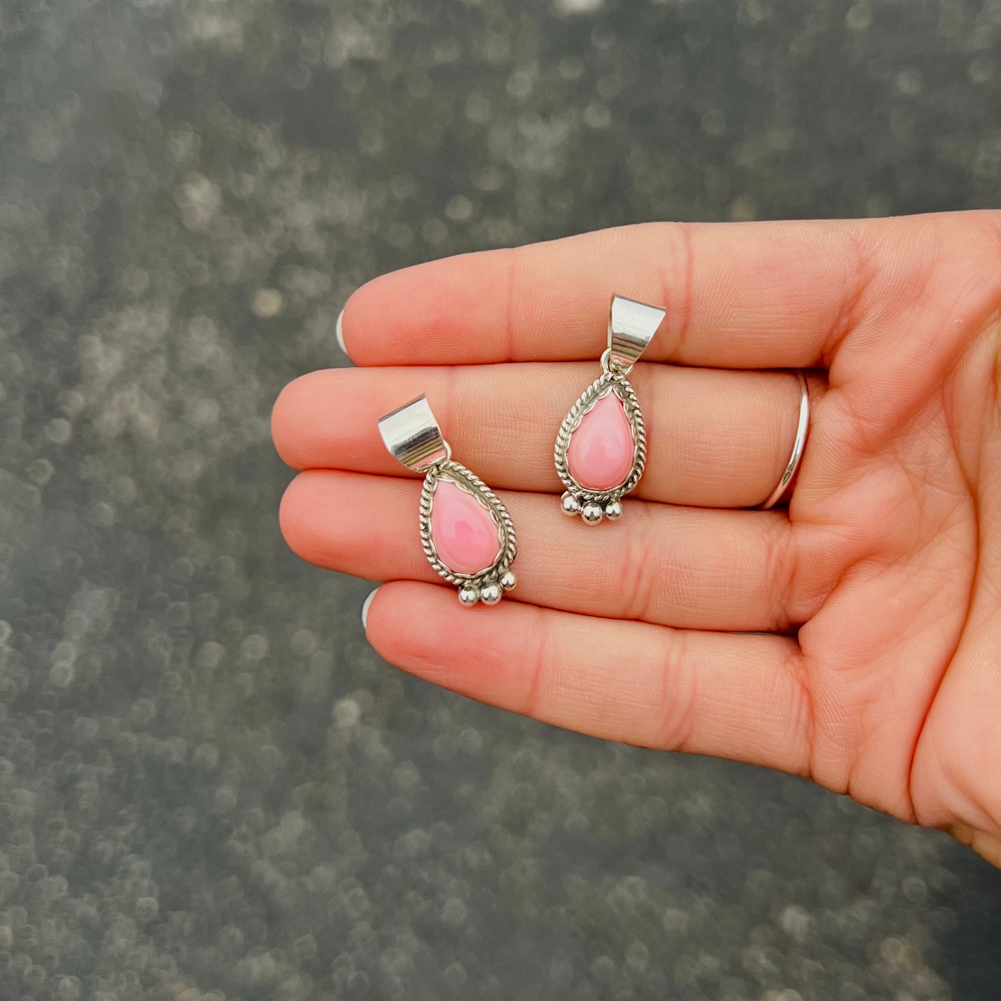 The Posie Pink Conch Sterling Silver Pendant