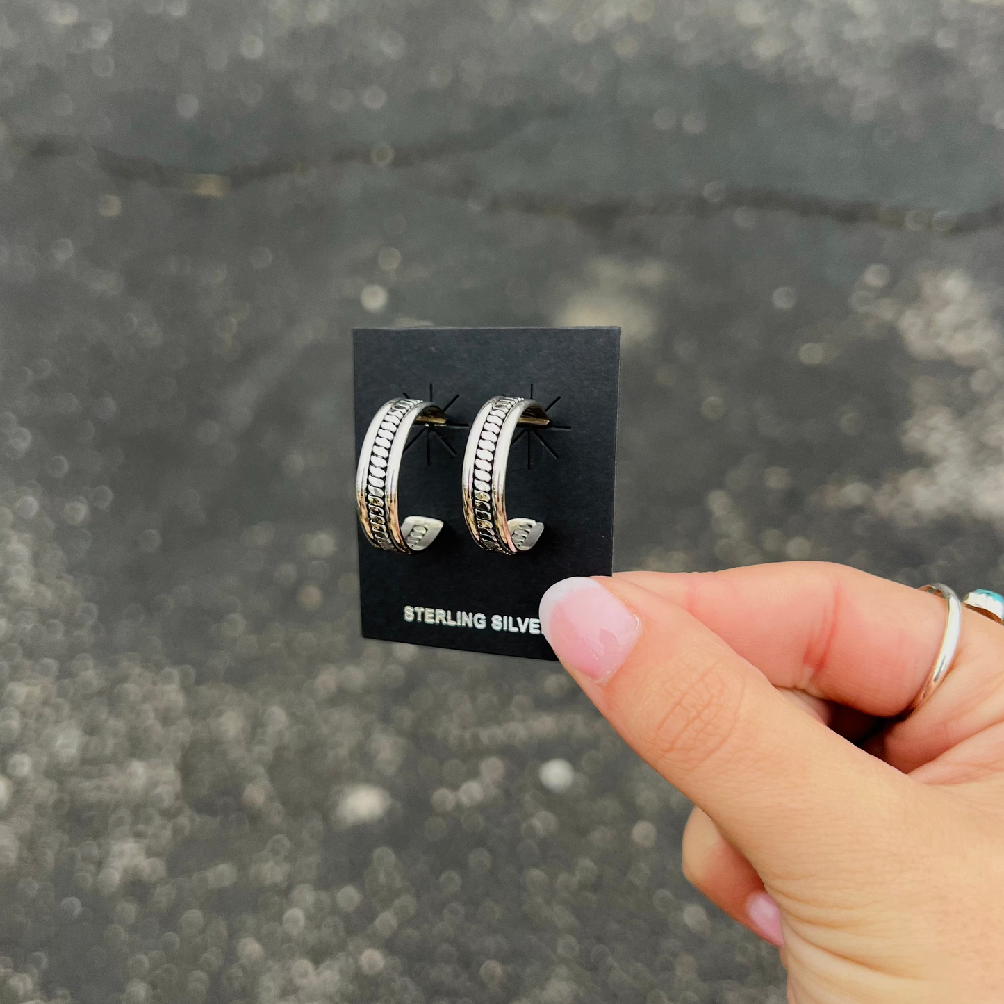 The Caroline Twisted Sterling Silver Hoop Earrings