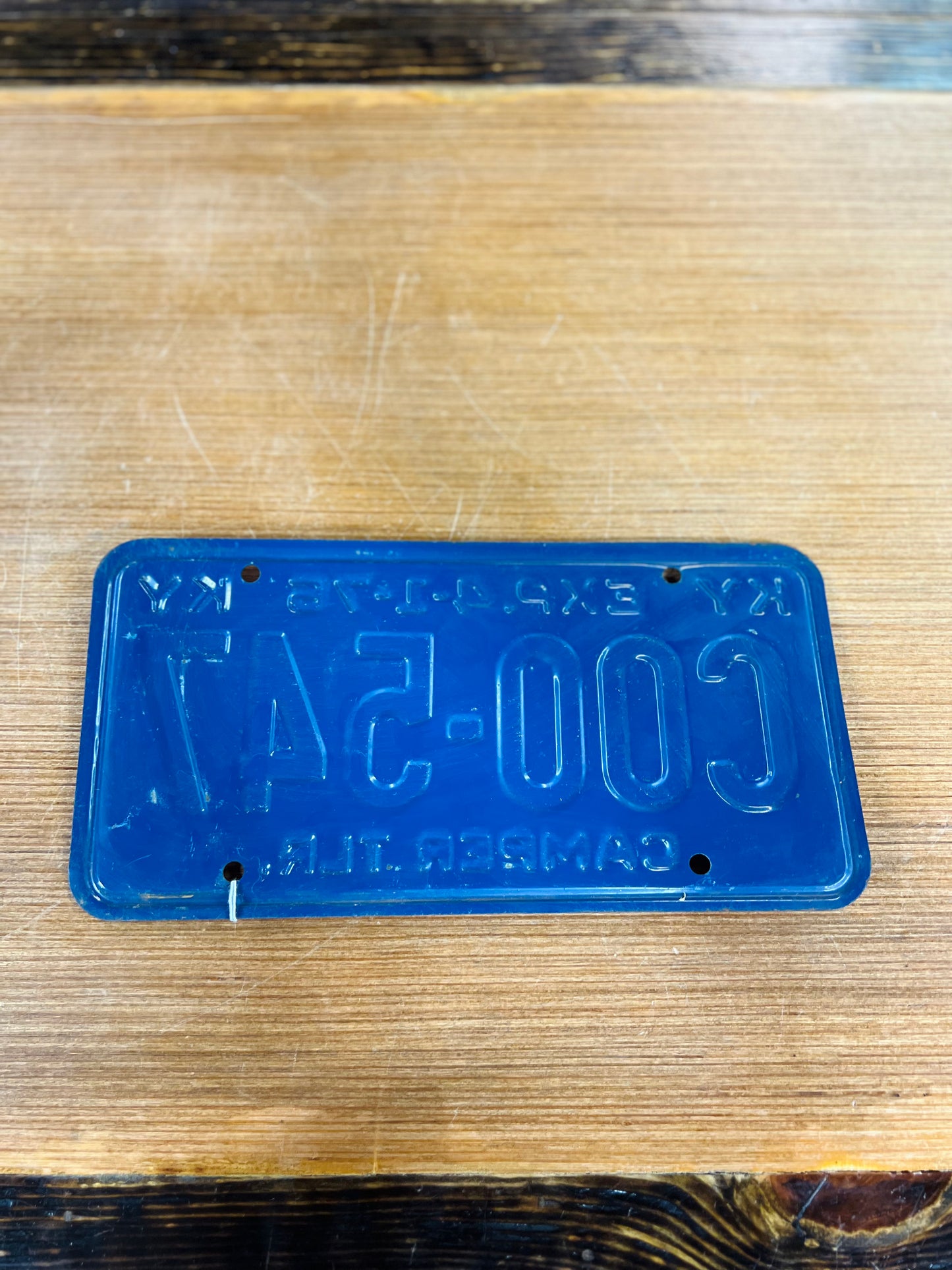 Vintage 1976 Ky Camper TLR Metal License Plate Bicentennial - 547