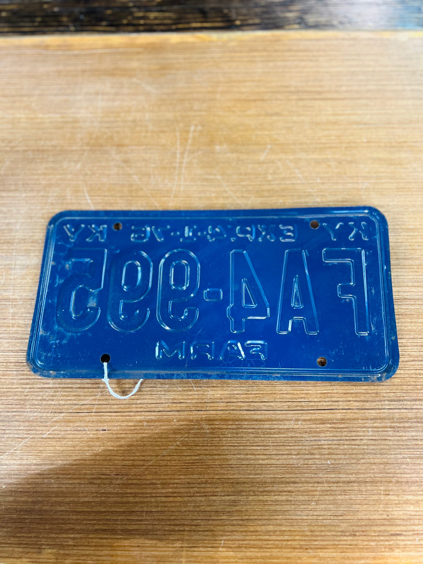 Vintage 1976 Ky Farm Metal License Plate Bicentennial
