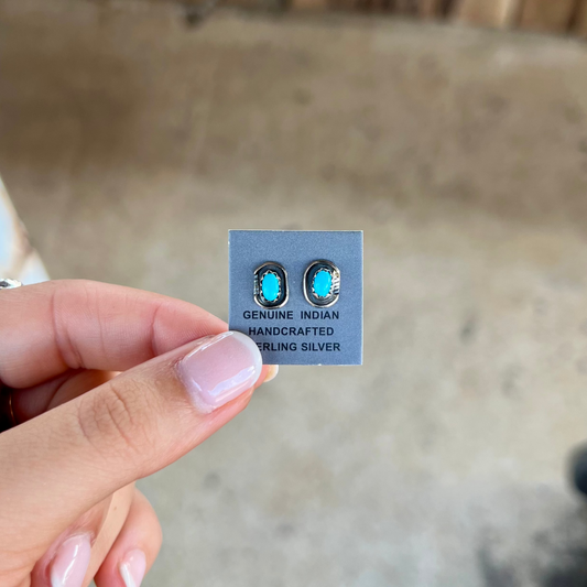 The Millie Kingman Turquoise Sterling Silver Stud Earrings