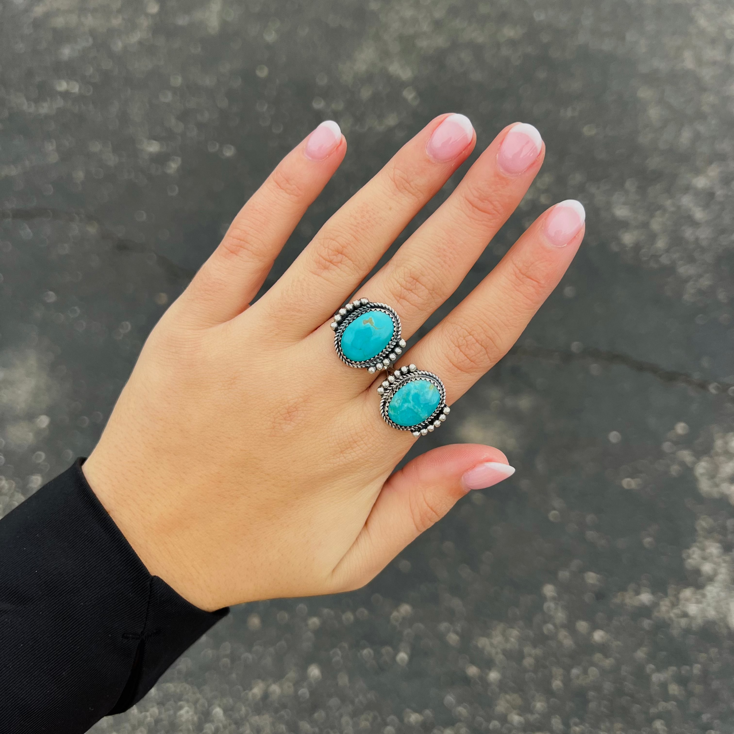 The Rayna Genuine Sonoran Gold Turquoise Sterling Silver Ring